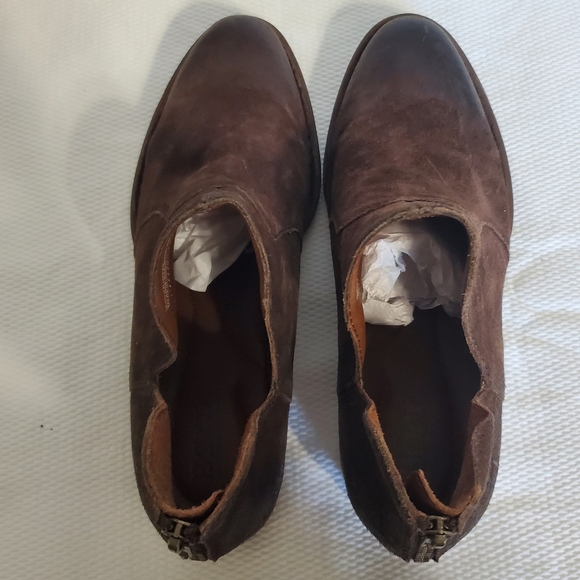 Born Kerri Brown Leather Back Zipper Ankle Boots Size 8 - Picture 7 of 13